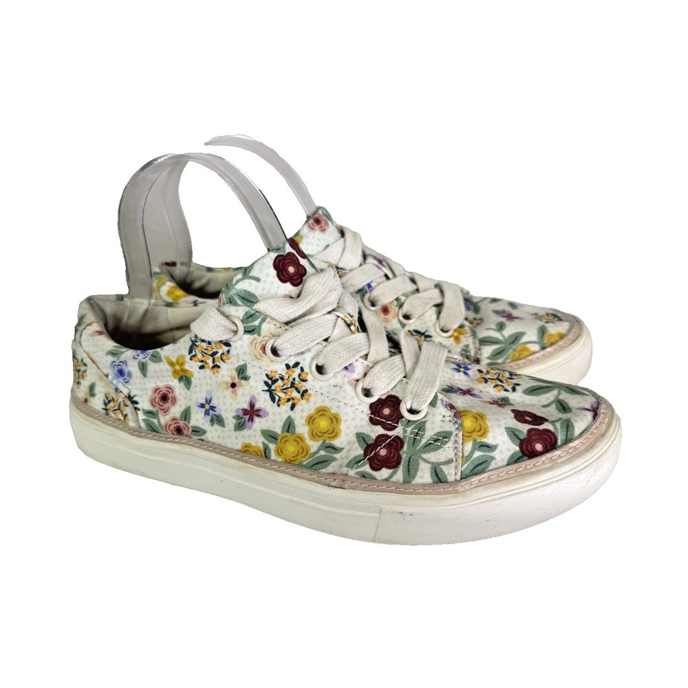 Toms Women 9 Floral Sneaker Lace-Up Canvas Bloom Fairy Cottagecore Whimsigoth